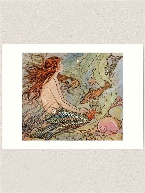 mermaid art vintage|vintage mermaid art for sale.